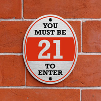 Sign 21 and Over Entry