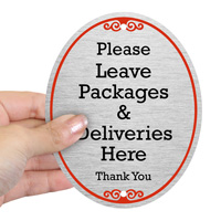 Package Drop-off Point Diamondplate Sign
