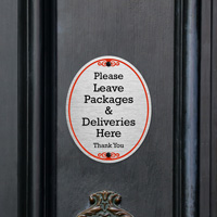 Delivery Instructions Sign: Leave Packages Here