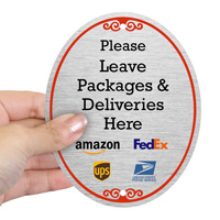 Package Drop-Off Point Diamondplate Sign