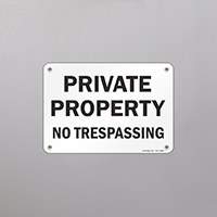 Keep Out: Private Property Boundary Sign