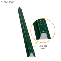 7' Tall Baked Enamel Post