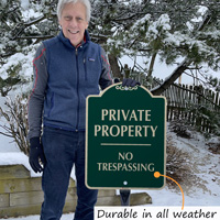 Private property no trespassing sign