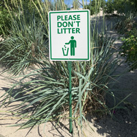 Please Do Not Litter with Graphic Sign