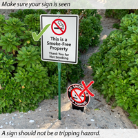 Smoke Free Property with Graphic Sign