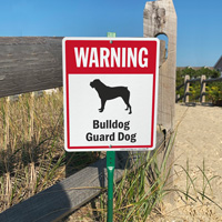 Warning Bulldog Guard Dog LawnBoss™ Signs