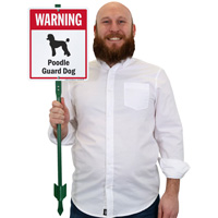 Warning Poodle Guard Dog LawnBoss™ Signs