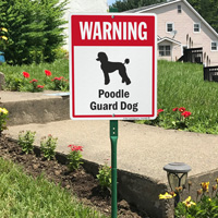 Warning Poodle Guard Dog LawnBoss™ Signs