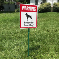 Warning Rottweiler Guard Dog LawnBoss™ Signs