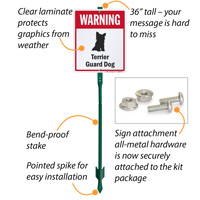 Warning Terrier Guard Dog LawnBoss™ Signs