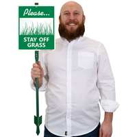 Stay off the grass sign