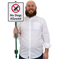 No dogs allowed sign for yard