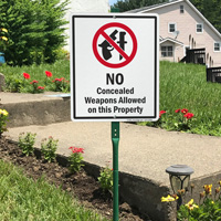 No Concealed Weapons Property Sign