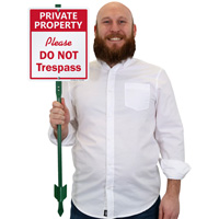 Private property no trespassing signs