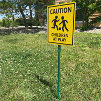 Caution Children At Play LawnBoss® Sign