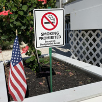 Smoking Prohibited Except In Designated Areas Sign