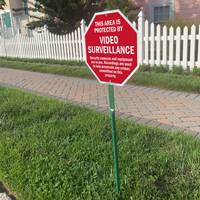 Video surveillance signs for yard