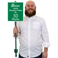 Please limit practice time to 30 minutes sign