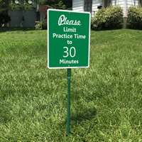 Limit practice duration to minutes sign