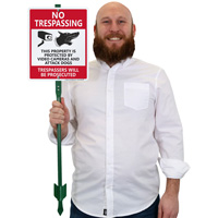 No Trespassing LawnBoss® Sign & Stake Kit