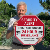 Do no trespassing sign for farm