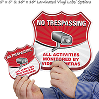 No Trespassing Shield Sign