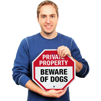 Private Property Sign - Beware of Dogs