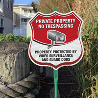 Private property no trespassing sign