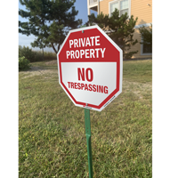 No trespassing signs for house