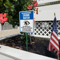 Crime Watch Lawn Sign