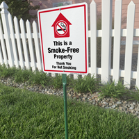 Smoke-Free Property Lawn Sign