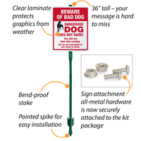 LawnBoss Sign: Beware of Silent Dangerous Dog