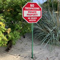 Clear Message: No Beach Access - Private Property