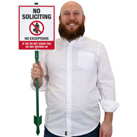 LawnBoss Sign: No Soliciting Allowed