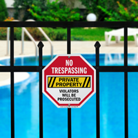No Trespassing Sign with Prosecution Warning