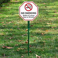No Smoking Beyond This Point LawnBoss Sign