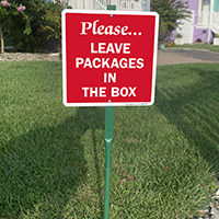 Package Drop-off Point LawnBoss Sign