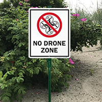 Restricted Drone Area Sign