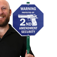 Security Sign: Protected by 2nd Amendment