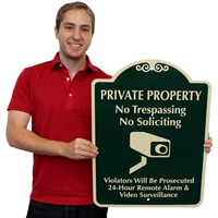 Private Property, No Trespassing & No Soliciting Signs