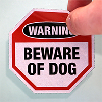 Dog Warning Label Set