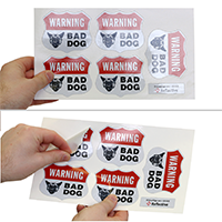 Security Dog warning Shield Label Set