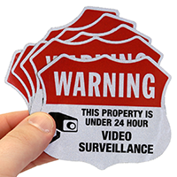 24 Hour Surveillance Shield Label Set