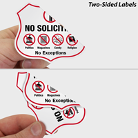 No Soliciting Shield Label Set