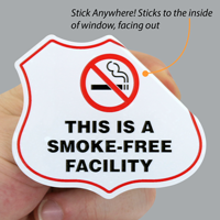 No Smoking Shield Label Set