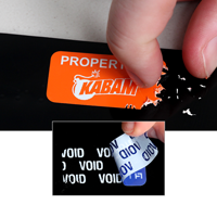 Clear Destructible Labels Adhesive label