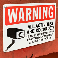 Video Surveillance Warning Sign
