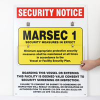 Flip Placard MARSEC Sign