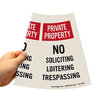 Private Property No Trespassing Cone Collar