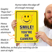 Surveillance Sign: Smile, You're Being Recorded